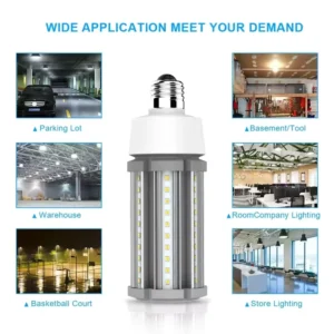 COB Corn LED Garden Light 63W 360 Degree Beam Spread Outdoor Landscape Lamp for Patio Area