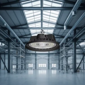 Casted Metal Frame Petal Heat Fin Convection Ventilation Hook UFO LED High Bay Lights for Factory