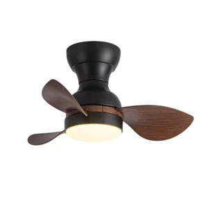 Ceiling Mounted Straight Blade Fan Lamp for Bedroom
