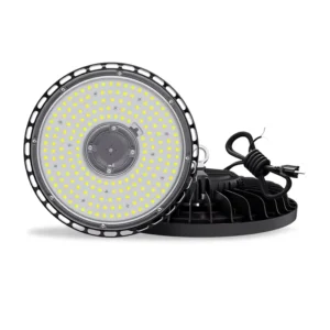 China IP65 Dust proof Waterproof Aluminum Warehouse Lighting 100W UFO High Bay Heat Dissipation SMD3030 5 Year Warranty