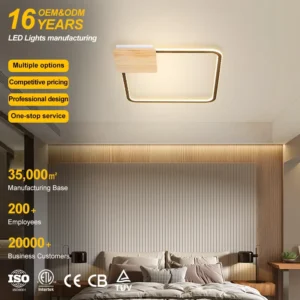 China Manufacturers Modern Indoor Bedroom Living Room Surface Mounted Smart Home Rectangular LED Ceiling Light
