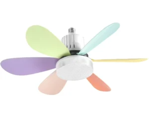 Colored Fan Blade Remote Control 3CCT Dimmable E27 Ceiling Light with Fan LED Ceiling Fan Light