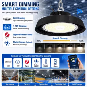 Commercial Industrial Lighting 400W IP65 Round UFO LED High Bay Light Warehouse Workshop Highbay Lamp
