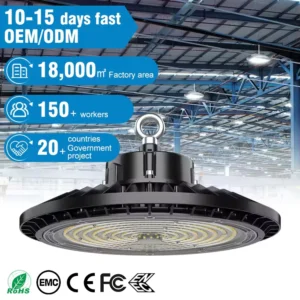Commercial Industrial Lighting High Bay Lights 100W 150W 200W UFO for LED Workshop High Bay Light
