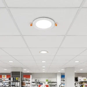 Commercial Ultra Slim LED Ceiling Panel Light with Night Mode 5CCT Selectable Dimmable AC110~130V 50/60Hz Fixture