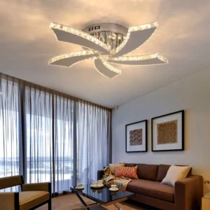 Contemporary 5 Blade Stainless Steel LED Ceiling Light for Stylish Home Decoration