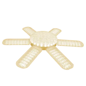 Custom Angle E27 Universal AC LED Bulb with Folding Blade Leaf Design for Residential Indoor Home Use