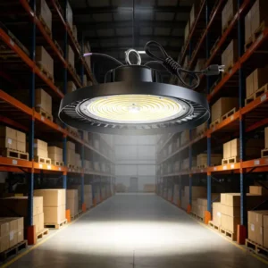 DLC ETL 150lm/w Warehouse IP65 60-240W LED UFO High Bay Light with Motion Sensor Industrial LED Lighting Fixtures