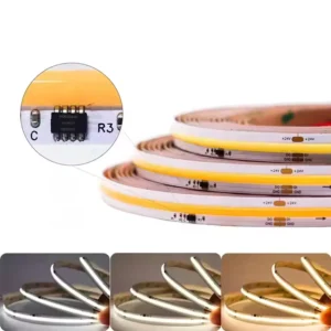 Digital COB LED Strip 3000K 4000K 6000K 24V Ra 90 WS2811 IC 360 LEDs/m 10W/M