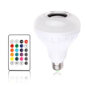 Dimmable 2700K-6500K Music Speaker LED RGB+C+W Smart Bulb with Remote