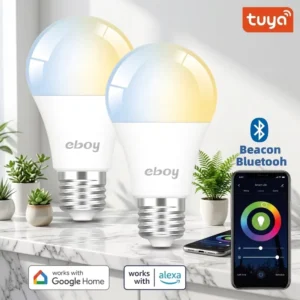 E26 A19 CW 9W 800 LM WiFi App Control Dimmable LED Smart Bulbs for Home