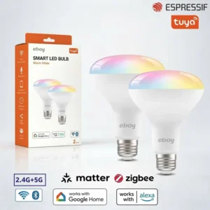E26 BR30 RGBCW 8W 750LM ETL CEC WiFi Dimmable LED Smart Bulbs for Home