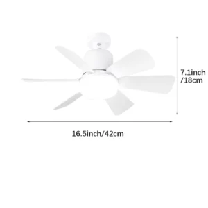 E26/E27 6 Blade Remote Control Fan Lamp With LED Lights Quiet Ceiling Fans for Bedroom Living Room Interior Office Use