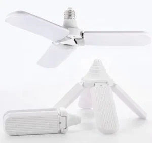 E26 E27 LED Ceiling Light 4 Leaf Fan Blade 30W 60W 6000LM LED Lamp Deformable Light Fan Blade Light Bulb