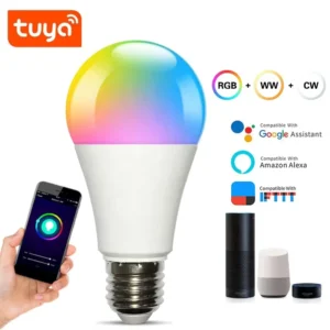 E27 9W Tuya Smart Wireless WiFi Dimmable LED Bulb with CRI 90 Works with Alexa Google Home IFTTT