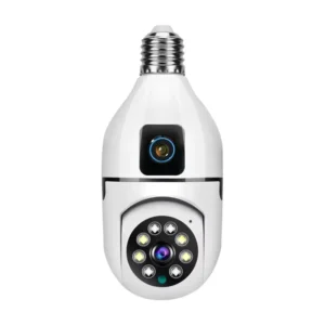 E27 Bulb Smart Wifi Camera Dual Lens 1080P Network 360 PTZ Security Camera Human Tracking Night Vision Motion Detection