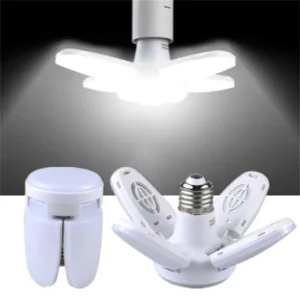 E27 LED Bulb Fan Blade Timing Lamp 360 Foldable Led Industrial Light Bulb Lamp for Home Ceiling Light Garage Light LED Tubes