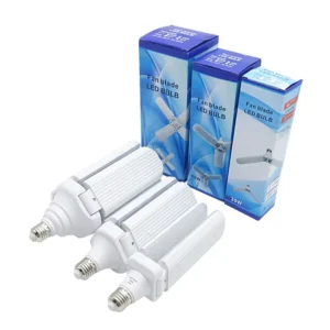 E27 Super Bright 36W 45W Foldable Fan Blade LED Bulb Light