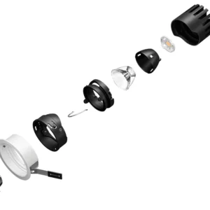 ES4304 10W LED Recessed Down Light Modern Trimless Design with Aluminum Body for Hotel Lighting