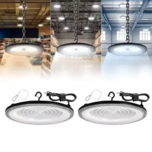 ETL UFO LED High Bay 80W 120W 150W 3CCT Selectable Industrial Light for Factory Warehouse Workshop Parking Lot