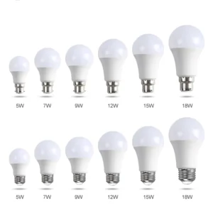 Easy Installation Indoor Decoration Light Plastic 3w 5w 7w 9w 12w 15w 18w 22w E27 B22 Led Bulb