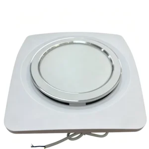 Electric 12-Inch Axial Flow Silent Exhaust Fan with LED Light Anti-Backflow Valve for Household Bathroom Kitchen Use