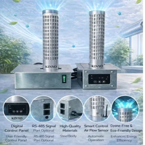 Electric In-Duct Type HVAC Ventilation System Air Purifier Fan Coil Germicidal UV Lamp Parts for Car Garage RV Hotel Air