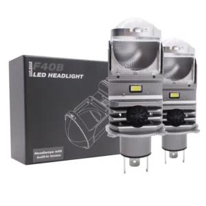 F40B 80W 10000LM H4 9003 HB2 LED Headlight Lamp Projector Lens CSP DC 12 18V Auto H4 Hi Lo Beam Car LED Headlight Bulb