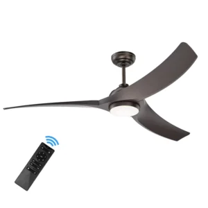 Factory 52inch BLDC 3 ABS Blade LED Ceiling Indoor Fan With Remote Control Electric Ceiling Fan With Light