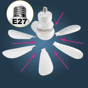 Factory Electric E27 Flower Fan 52cm LED Ceiling Fan 3-Level Speed Remote Control 6 Blades Low Noise DC Brushless