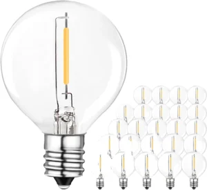 Factory Supply Source Waterproof Total Length 25 Bulbs Indoor and Outdoor Decoration Christmas G40 LED String Spare Bulbs