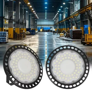 Factory UFO LED High Bay Light with Plug Commercial Industrial Warehouse Shop Factory Barn Garage Area Stadium Lighting Fixture