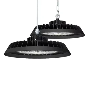 Factory Warehouse UFO Round LED High Bay Light 100W Remote Control for Industrial Workshop Warehouse Garage Lighting