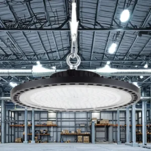 Flicker Free Smart Highbay UFO Light IP65 Waterproof Aluminum Dimmable Industrial Ceiling Fixture Energy Saving High Brightness