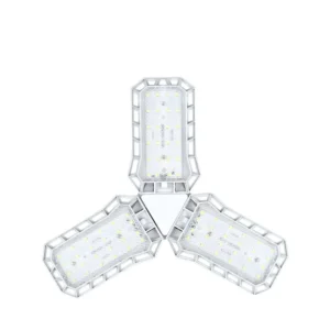 Folding Ceiling Light 4 Angle Adjustable Blades Super Bright LED Garage Light