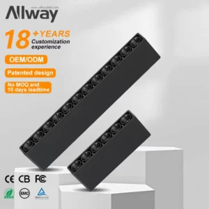 For High Quality Modern Aluminum Ceiling Surface Mounted Down Grille Laser Blade Indoor Linear LED Downlight