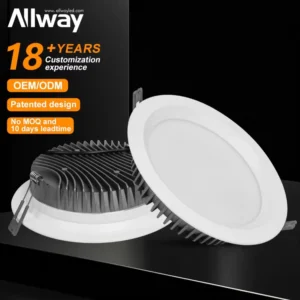 For Modern Ceiling Housing Small Size Aluminum Die Casting LED Recessed Downlight With 110 Degree Beam Angle SKD Fixture