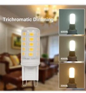 G9 AC120V 3W 330LM Milky LED Bulb No Flicker Dimmable Ceramic Holder ETL FCC Certification 2-year Warranty