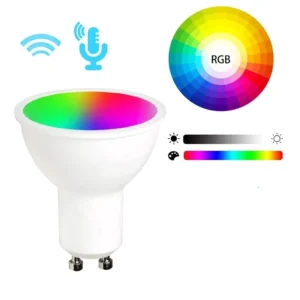 GU10 5W E27/E26 LED Smart Bulb, Tuya Bluetooth and WiFi Controlled, Color Changeable and Dimmable for Home Use