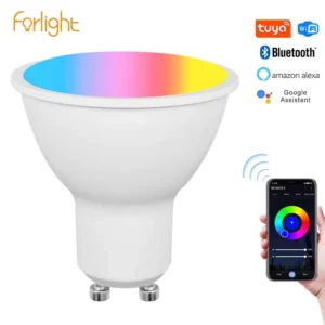 GU10 Dimmable Alexa Smart Bulb for Tuya WiFi Bluetooth Group Control RGB 3CCT Work with Google Assistant Smart Speaker