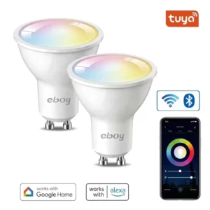 GU10 RGBCW 4.5W 385LM CE ERP WiFi Dimmable LED Smart Bulbs for Home