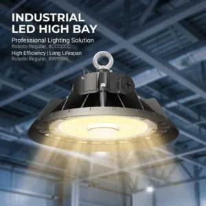 Heavy Duty Slim Anti-glare Optical Lens Commercial High Bay Light for Factory