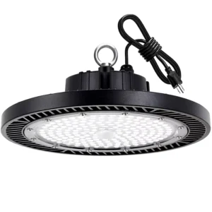 High Bay Light IP65 Rated 200W 28000lm 5000K Aluminum Water Resistant UFO Shop Light with Plug & Cable Hook Ring