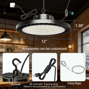 High Brightness Aluminum UFO LED High Bay Light IP65 Waterproof Industrial Commercial Lighting