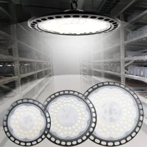 High Brightness Factory UFO LED High Bay Light with Plug Commercial Industrial Warehouse Shop Factory Barn Garage Area Stadium