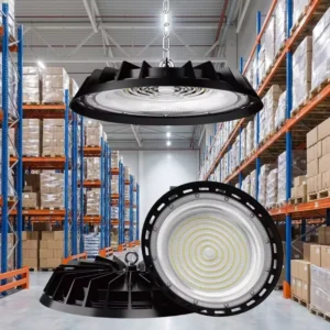 High Efficiency 180LmW IP65 IK08 50000H Long Life UFO LED High Bay Light for Warehouse Factory Workshop