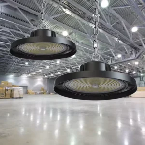 High Efficiency 190lm/w 60-240W Aluminum Ceiling UFO High Bay Light Dimmable IP65 Warehouse Industrial LED High Bay Lights