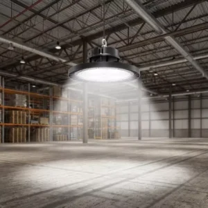 High Efficiency UFO LED High Bay Light 100W – 200W 0-10V Dimmable Flicker Free Aluminum Housing IP65 Commercial Warehouse Lamp