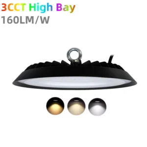 High Lumen IP65 Aluminum High Bay Lights for Industrial Warehouse 7-Year Warranty 160lm/W 4000K 5000K 6500K