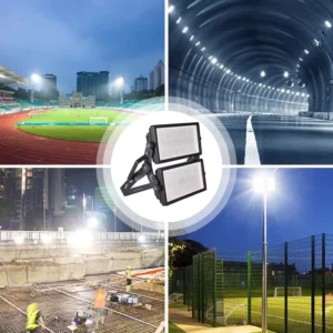 High Lumen Outdoor Waterproof LED Floodlights and Street Lights IP66 Rating Aluminum Body for Large Open Space Lighting